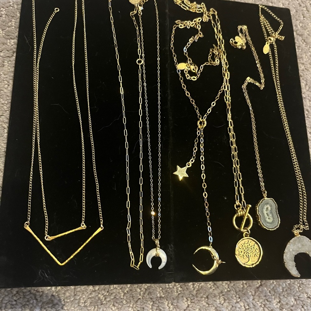 Gold Necklace Collection with Charms